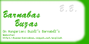 barnabas buzas business card